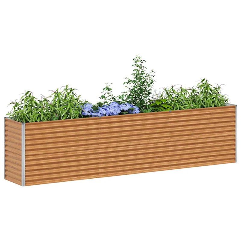 Arriate Elevado Marrón Claro 290 X 50 X 68 Cm Acero Galvanizado