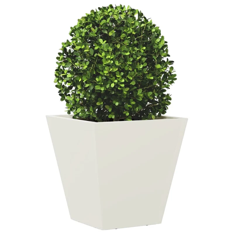 Jardineras 2 Unidades Acero Blanco 30x30x30 Cm