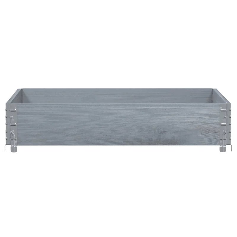 Jardinera De Madera Maciza De Pino Gris 100x100 Cm