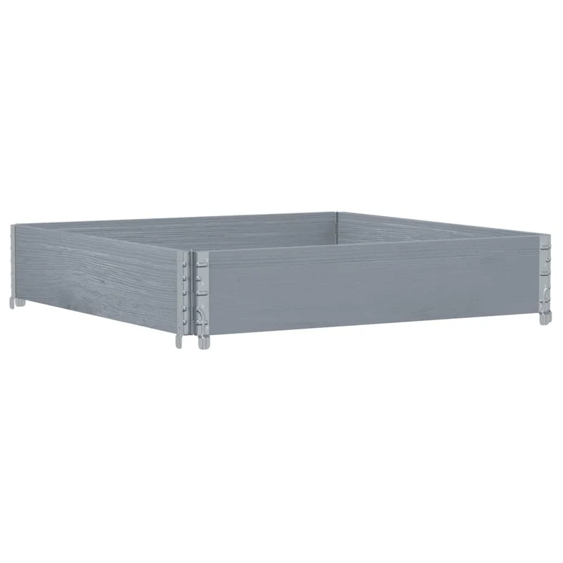 Jardinera De Madera Maciza De Pino Gris 100x100 Cm