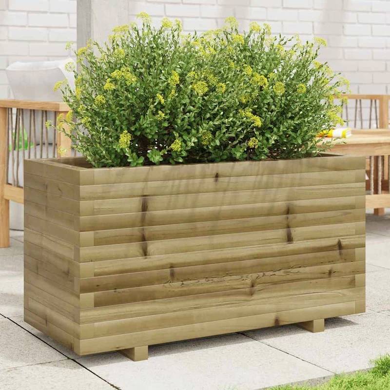 Jardinera Madera De Pino Impregnada 90x40x49,5 Cm