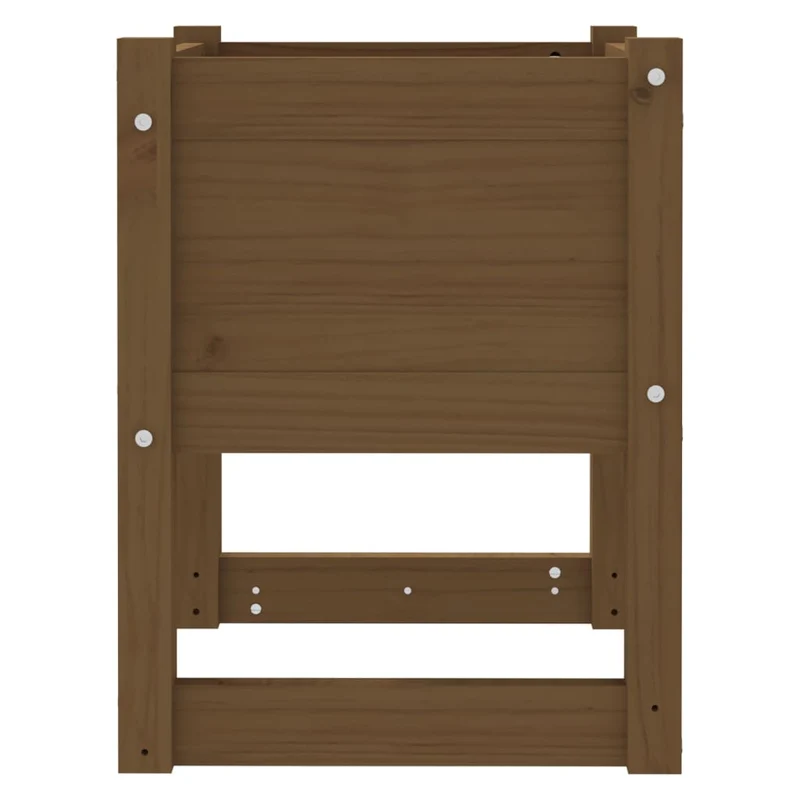 Jardinera 2 Uds Madera Maciza De Pino Marrón Miel 40x40x52,5 Cm