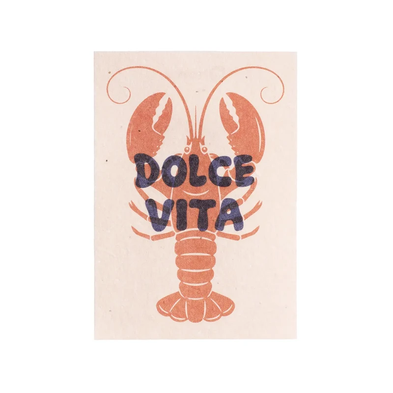 Postal Plantable Dolce Vita Semillas de Flores | Papel de Algodón Reciclado | Regalo Original - Resetea