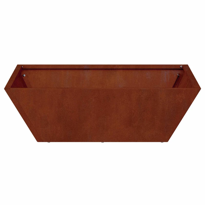 Macetero De Jardín Oxidado 50 X 50 X 15 Cm Acero Oxidado