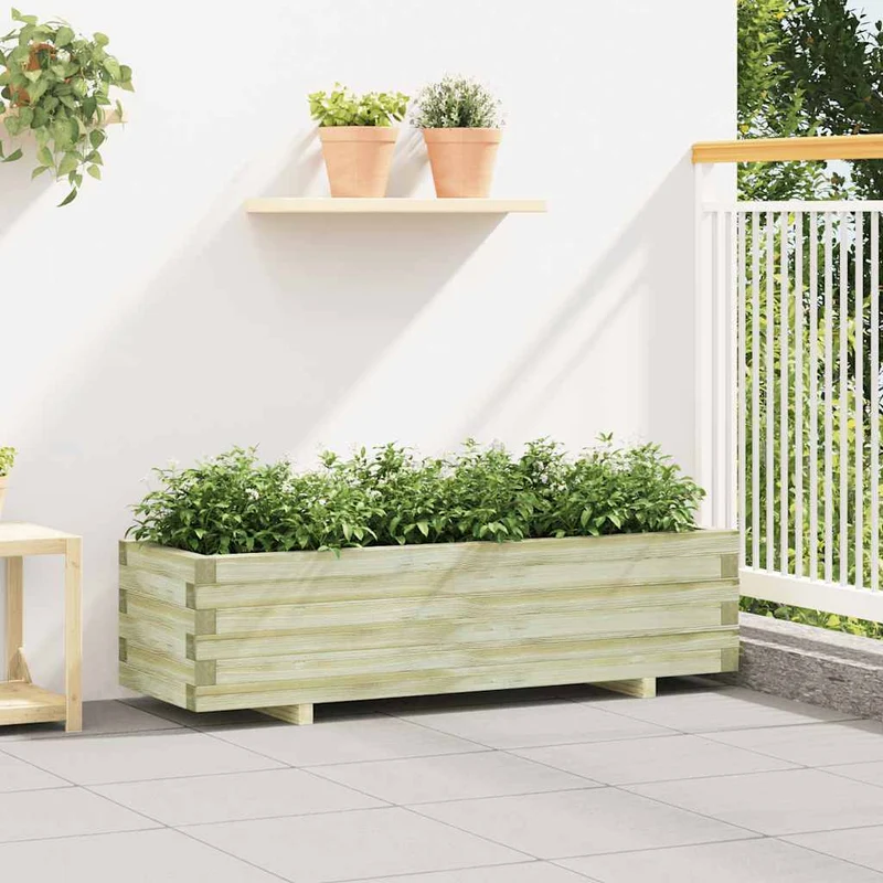 Arriate Rectangular Madera 120x40x30 Cm
