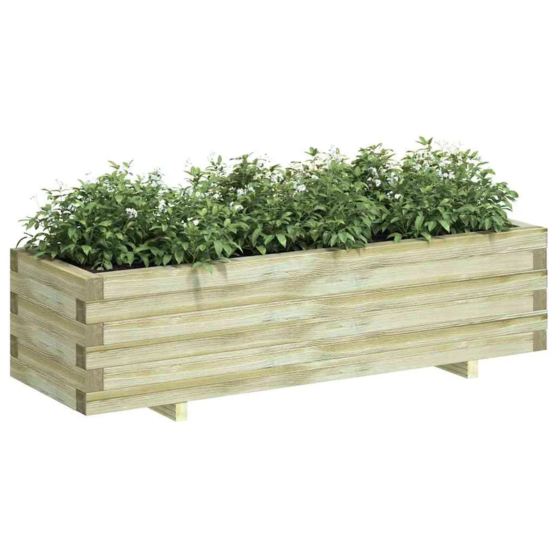 Arriate Rectangular Madera 120x40x30 Cm