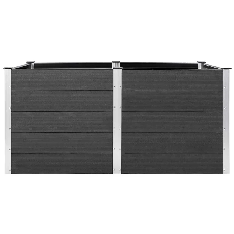 Arriate Elevado De Wpc Gris 200x100x91 Cm