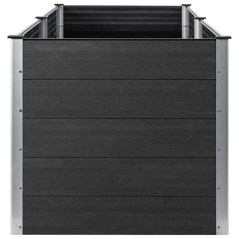 Arriate Elevado De Wpc Gris 200x100x91 Cm