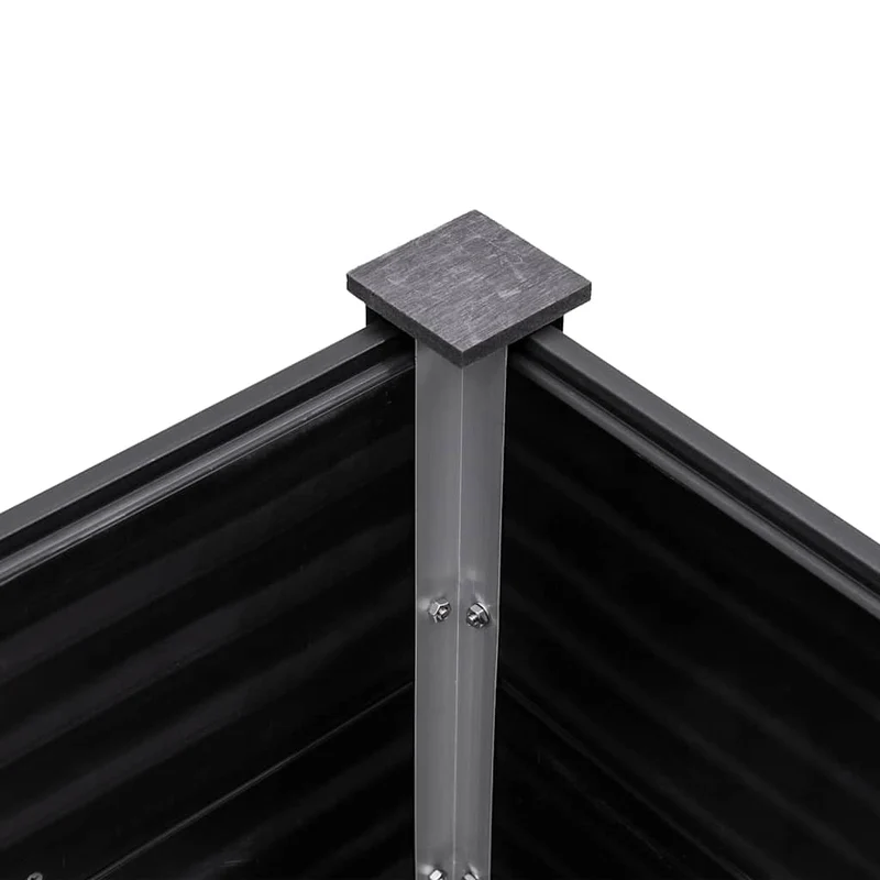 Arriate Elevado De Wpc Gris 200x100x91 Cm