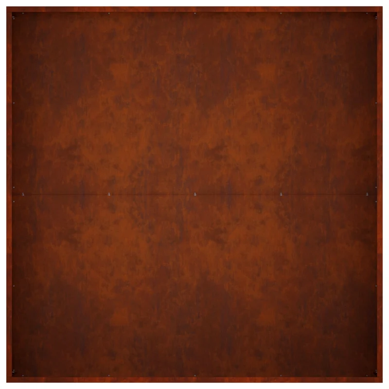 Macetero De Jardín Oxidado 80 X 80 X 30 Cm Acero Oxidado