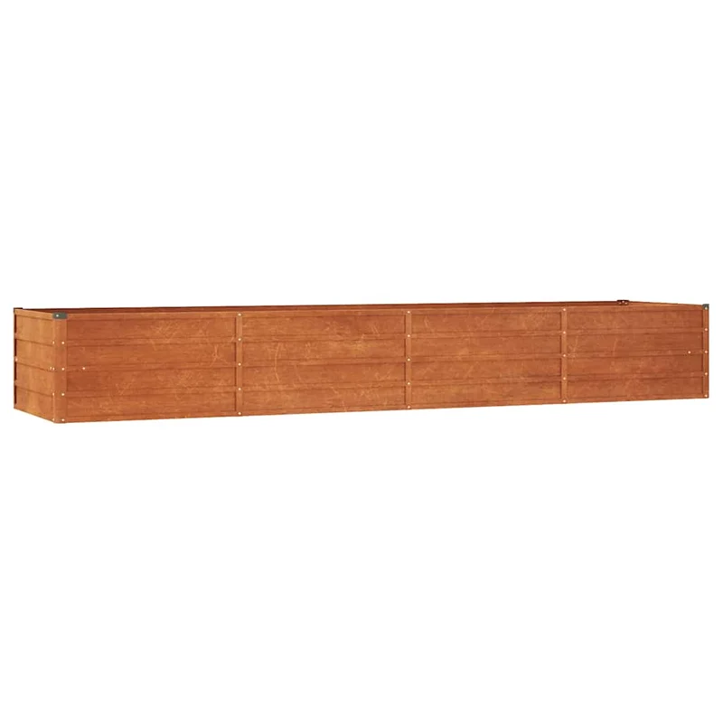 Arriate Oxidado De Acero Corten 320x80x45 Cm