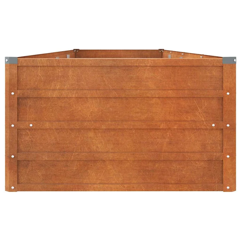 Arriate Oxidado De Acero Corten 320x80x45 Cm