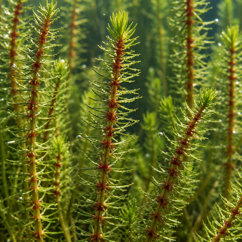Cola Caballo Hippuris Vulgaris Estanque - Set 4 Plantas Oxigenante Con Cesta