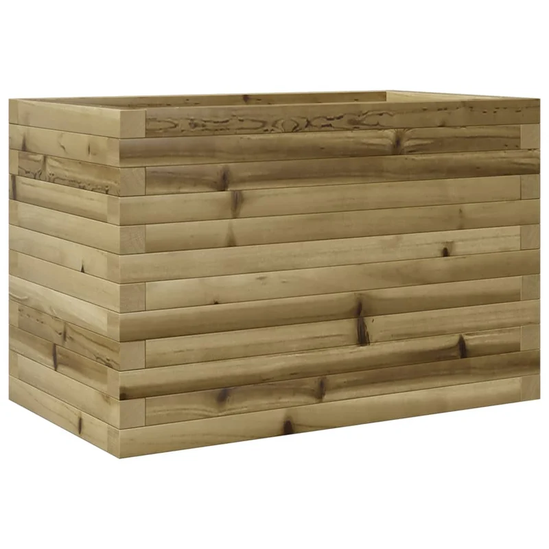 Jardinera De Madera De Pino Impregnada 70x40x45,5 Cm