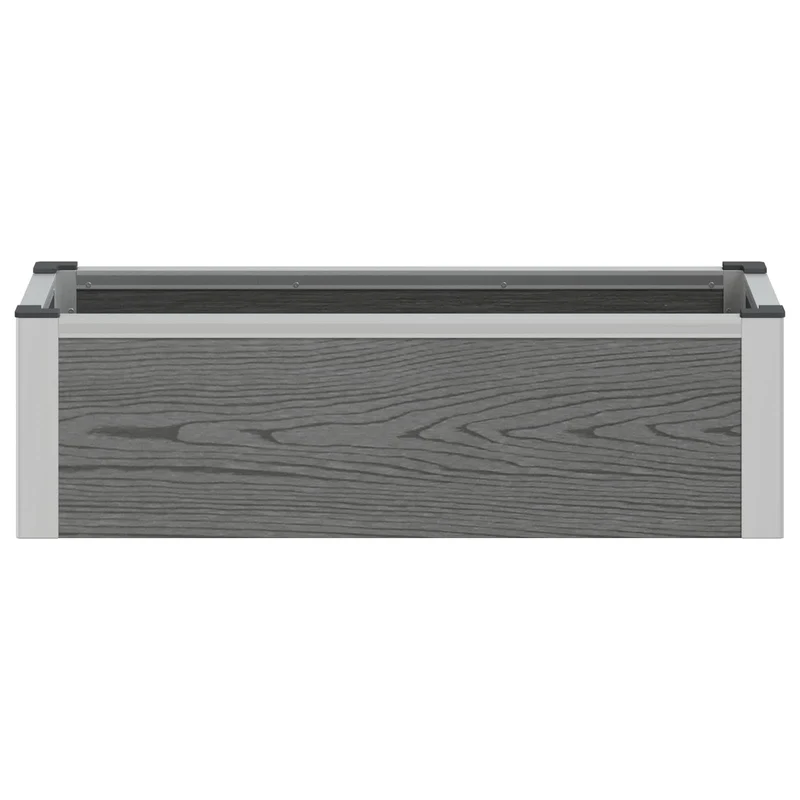 Arriate Elevado Gris 75 X 30 X 22 Cm Wpc Y Aluminio