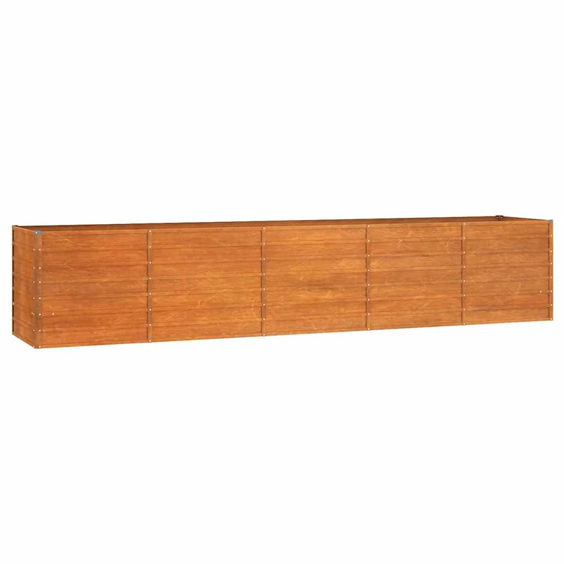 Arriate Oxidado De Acero Corten 400x80x77 Cm