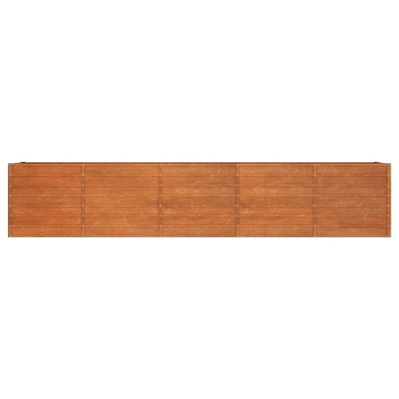 Arriate Oxidado De Acero Corten 400x80x77 Cm