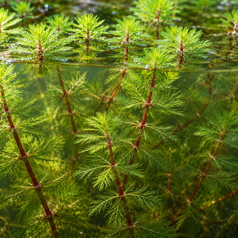 Milhojas Myriophyllum Rubricaule Estanque - Set 4 Plantas Con Cesta Y Sustrato