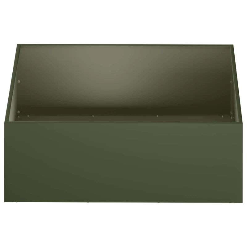 Macetero De Jardín Verde Oliva 60 X 60 X 20 Cm