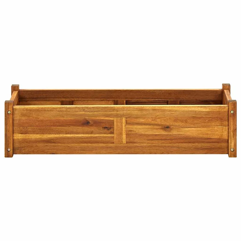 Arriate De Madera De Acacia 100x30x25 Cm