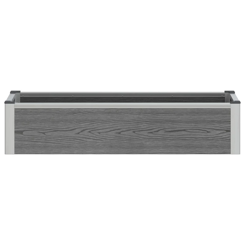Arriate Elevado Gris 100 X 30 X 22 Cm Wpc Y Aluminio