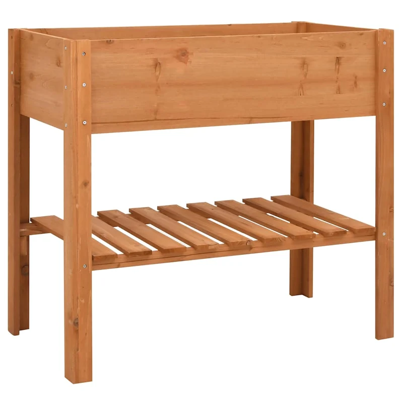 Jardinera De Madera De Abeto 88x43x80 Cm