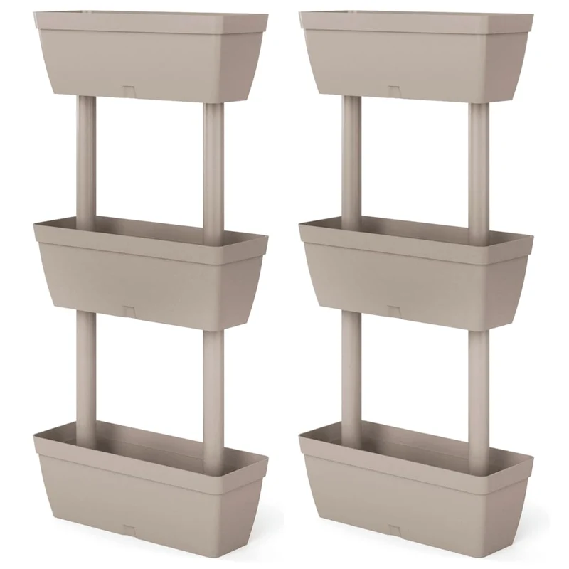 Jardineras 6 Unidades Gris Taupe 100 Cm