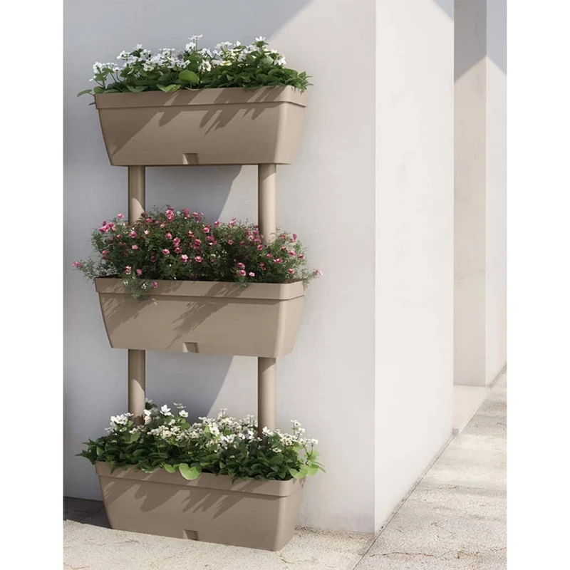 Jardineras 6 Unidades Gris Taupe 100 Cm