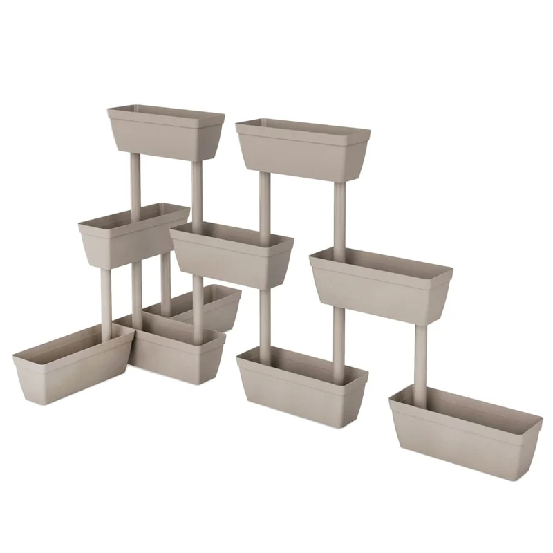 Jardineras 6 Unidades Gris Taupe 100 Cm