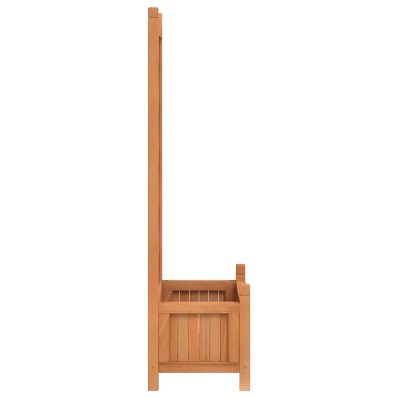 Jardinera Con Enrejado Marrón 55x29,5x110 Cm Madera Maciza De Abeto
