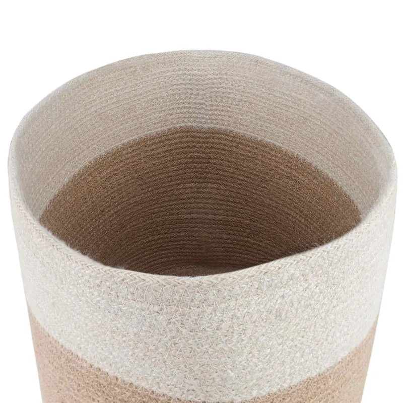 Set De Macetas De Planta 2 Uds. Natural Y Blanco Ø 28 X 28 Cm