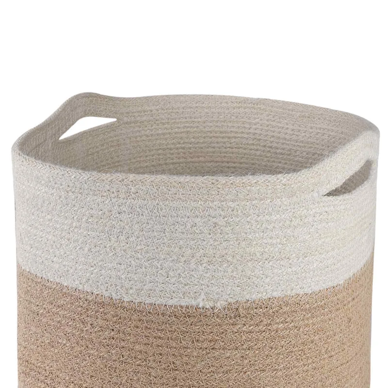 Set De Macetas De Planta 2 Uds. Natural Y Blanco Ø 28 X 28 Cm