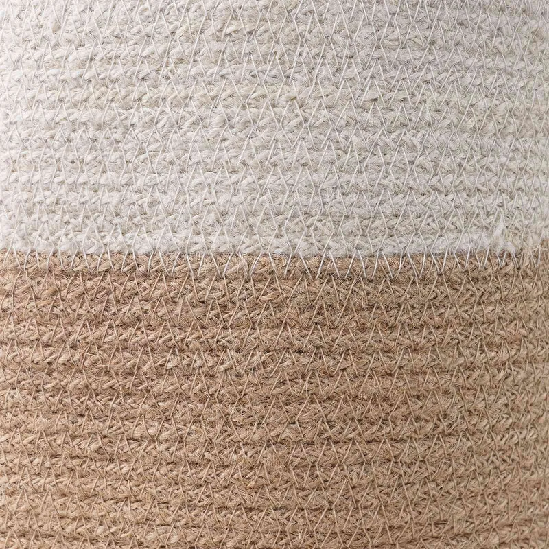 Set De Macetas De Planta 2 Uds. Natural Y Blanco Ø 28 X 28 Cm