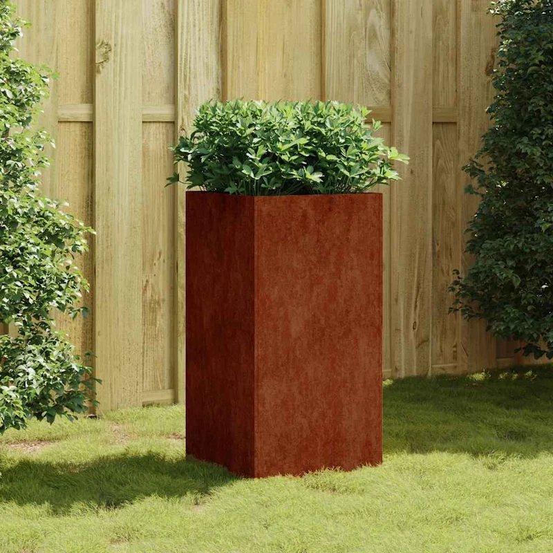 Jardinera De Acero Corten 40x40x80 Cm