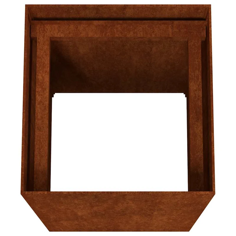 Jardinera De Acero Corten 40x40x80 Cm