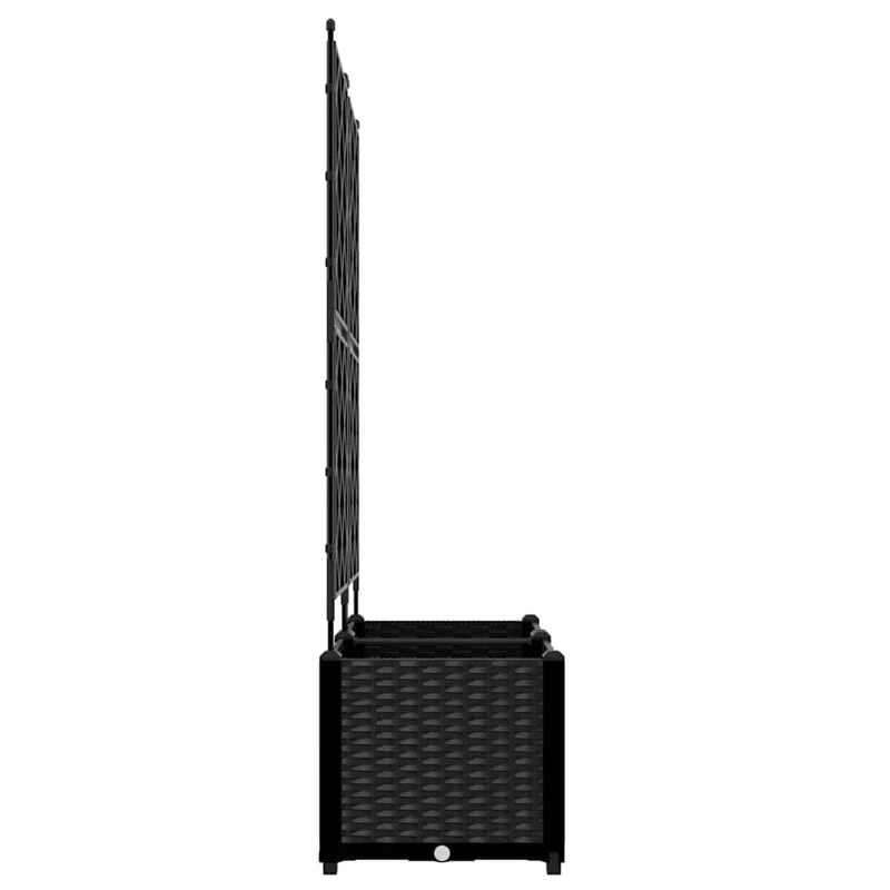 Macetero De Jardín 2 Uds. Negro 80 X 40 X 143 Cm Pp