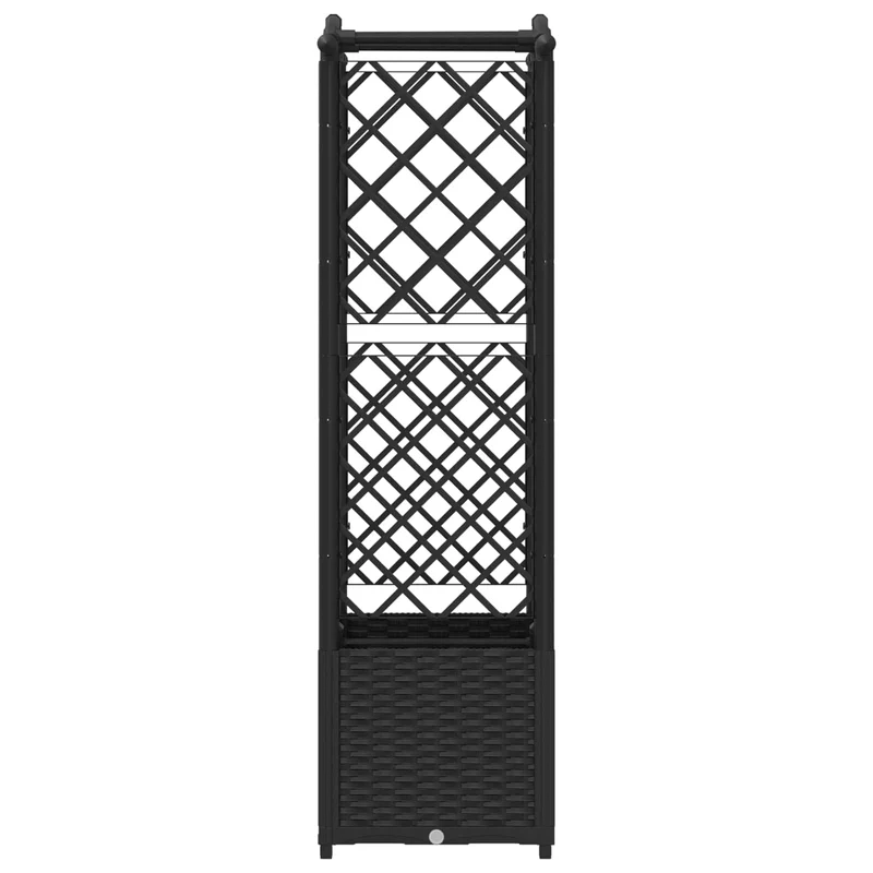 Cama Elevada Con Trellis Y Techo Negro 125 X 40 X 138 Cm Pp