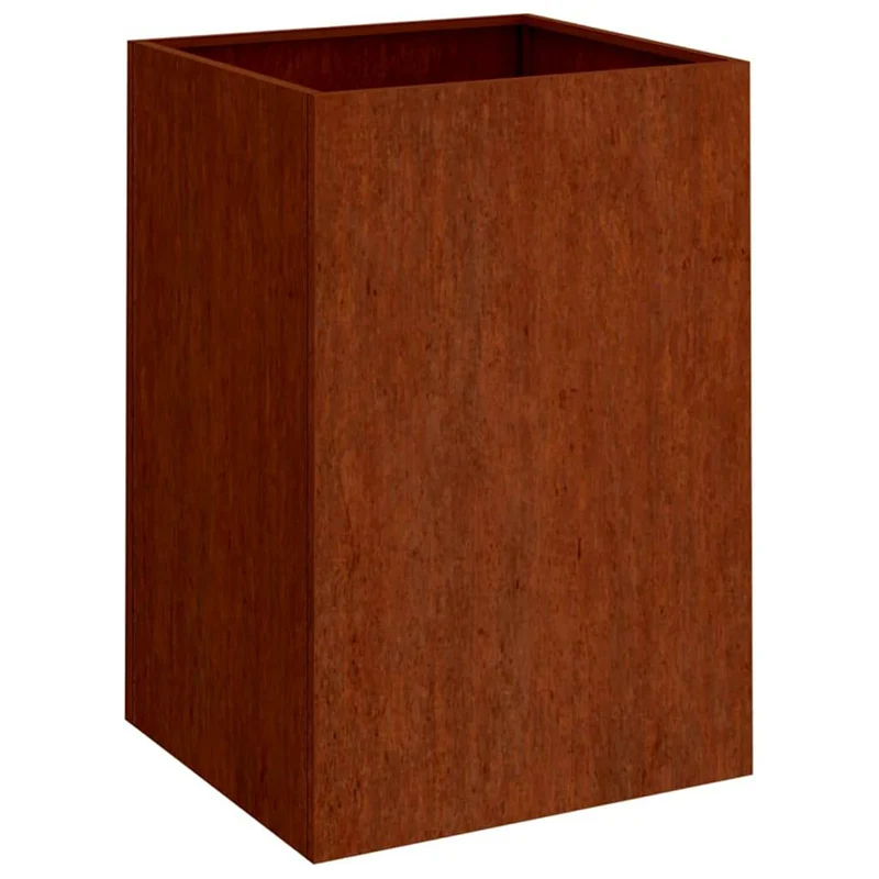 Jardinera De Acero Corten 42x38x75 Cm