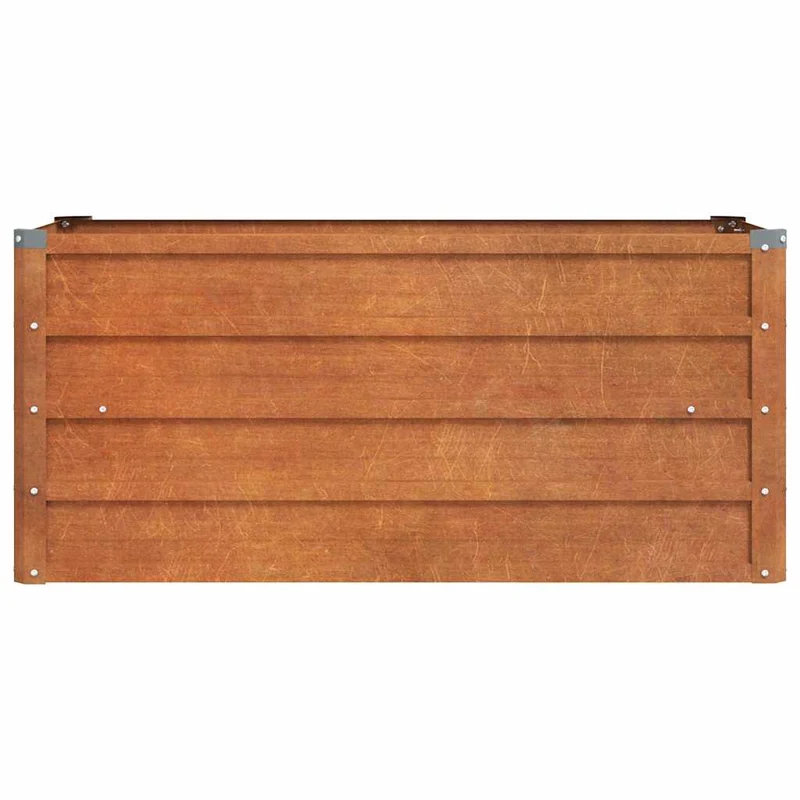 Arriate Oxidado De Acero Corten 100x40x45 Cm