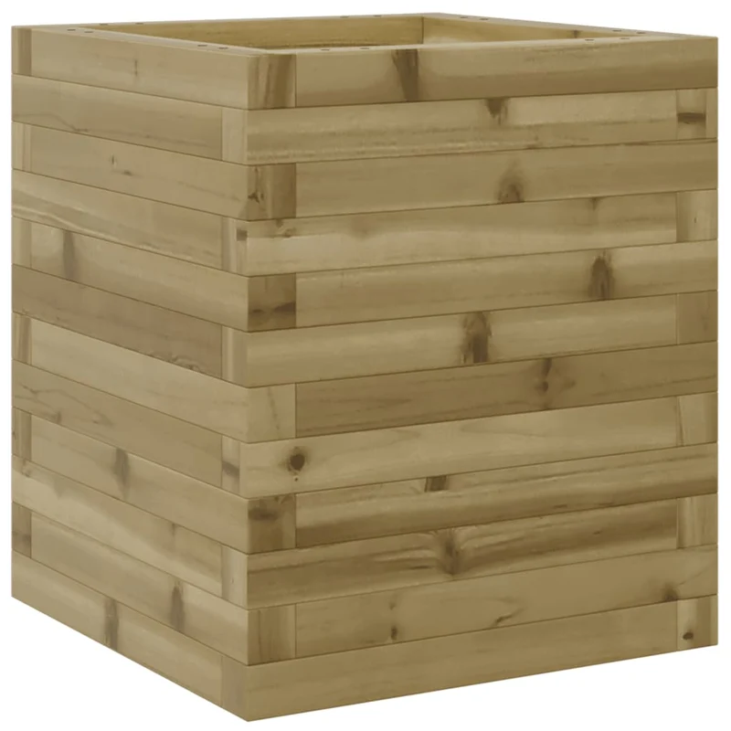 Jardinera De Madera De Pino Impregnada 40x40x46 Cm