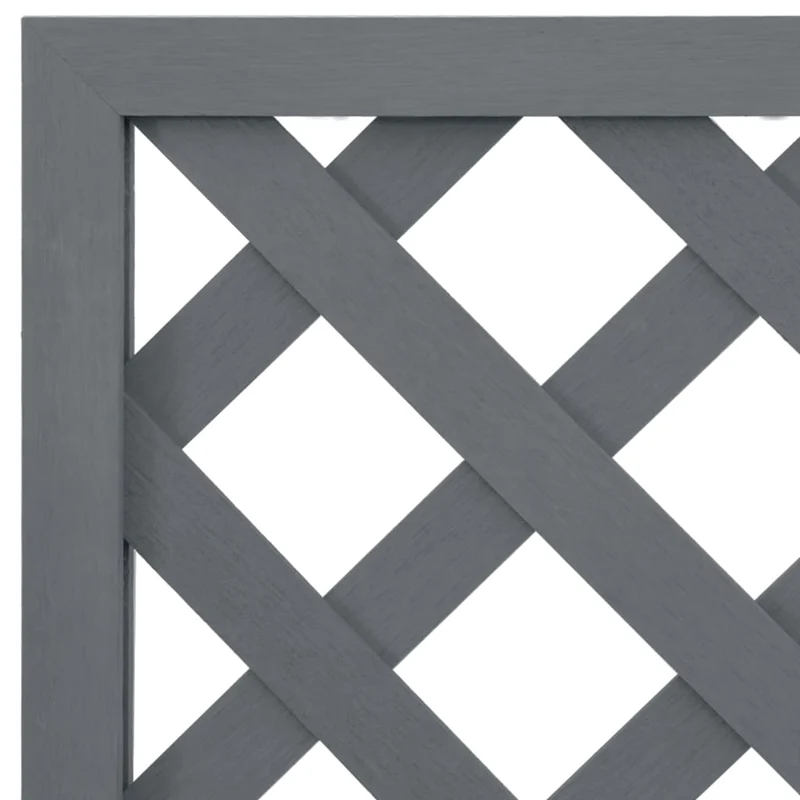 Jardineras Con Enrejado 2 Unidades Wpc Gris 65x33x135 Cm