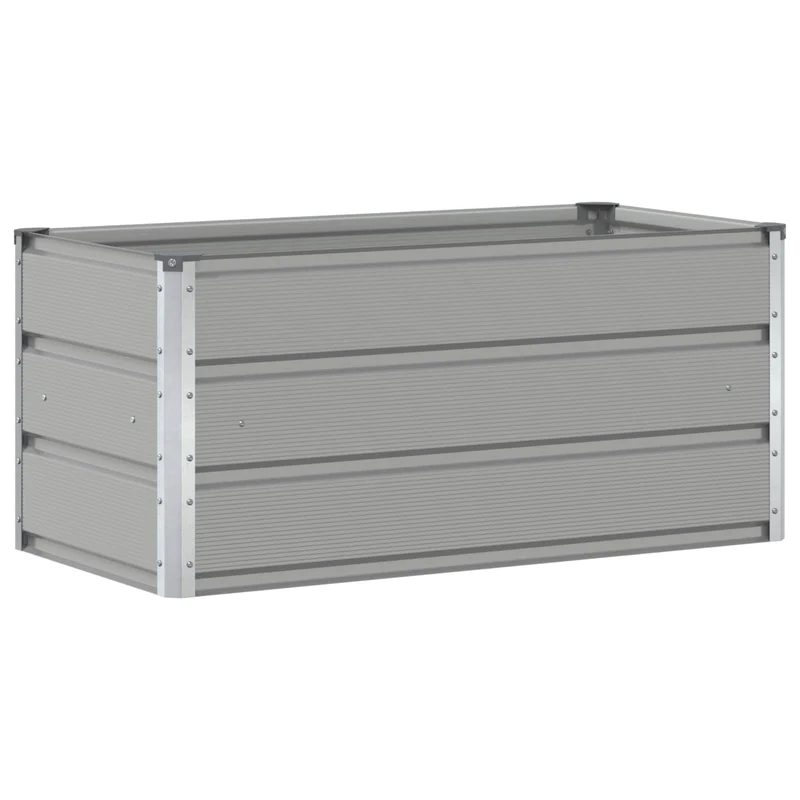 Jardinera Gris Claro 100 X 50 X 45 Cm Acero Galvanizado