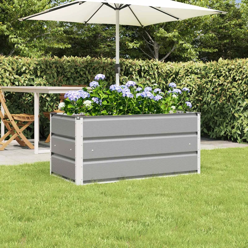 Jardinera Gris Claro 100 X 50 X 45 Cm Acero Galvanizado