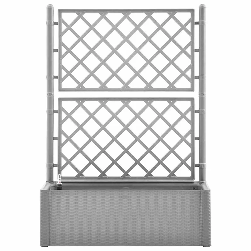 Arriate Con Enrejado Y Sistema De Riego Automático Gris