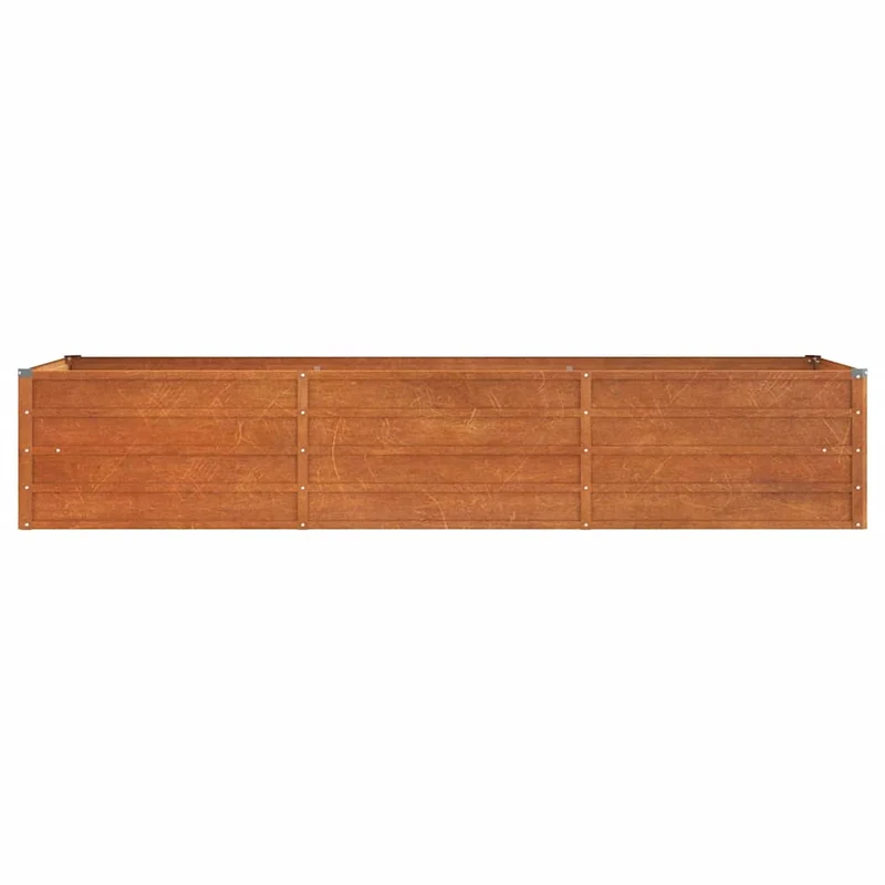 Arriate Oxidado De Acero Corten 240x80x45 Cm