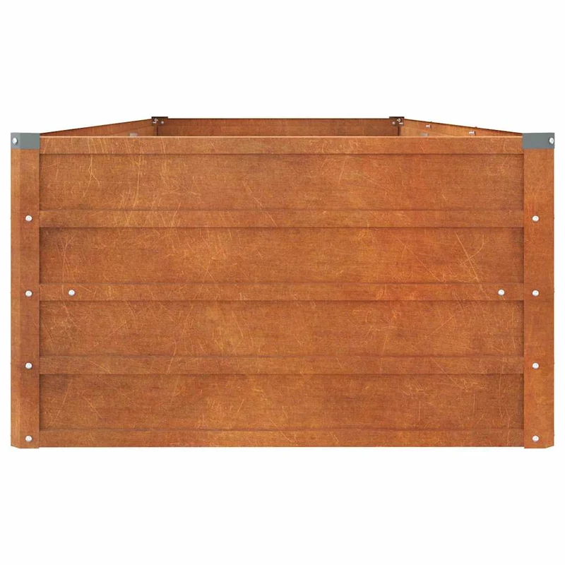 Arriate Oxidado De Acero Corten 240x80x45 Cm