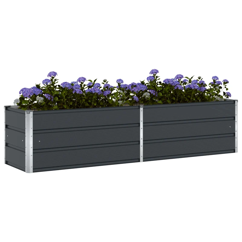 Jardinera Antracita 195 X 50 X 45 Cm Acero Galvanizado