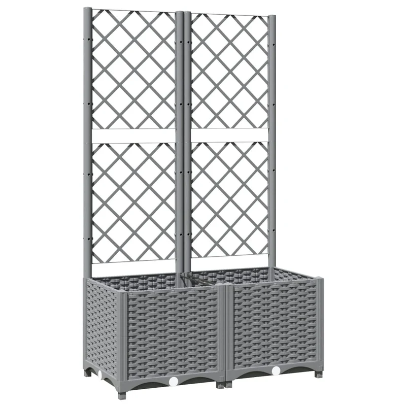 Macetero De Jardín Gris Claro 80 X 40 X 136 Cm
