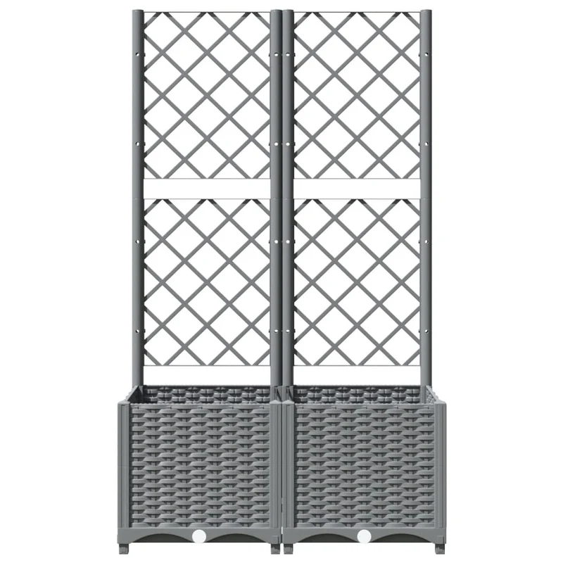 Macetero De Jardín Gris Claro 80 X 40 X 136 Cm