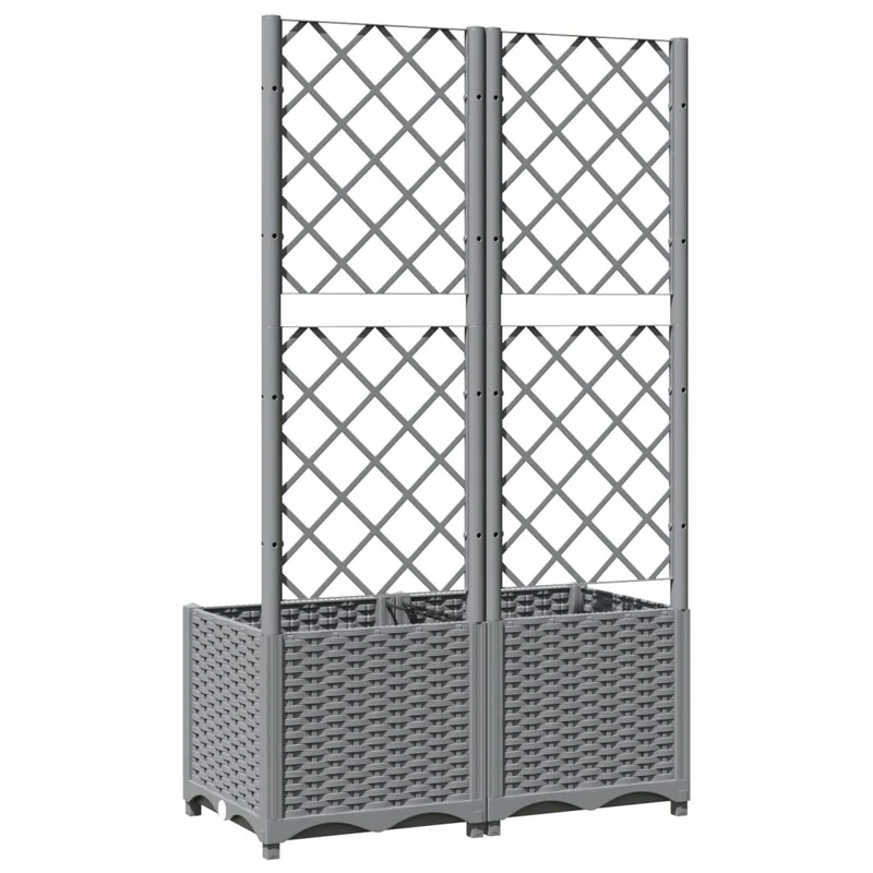 Macetero De Jardín Gris Claro 80 X 40 X 136 Cm